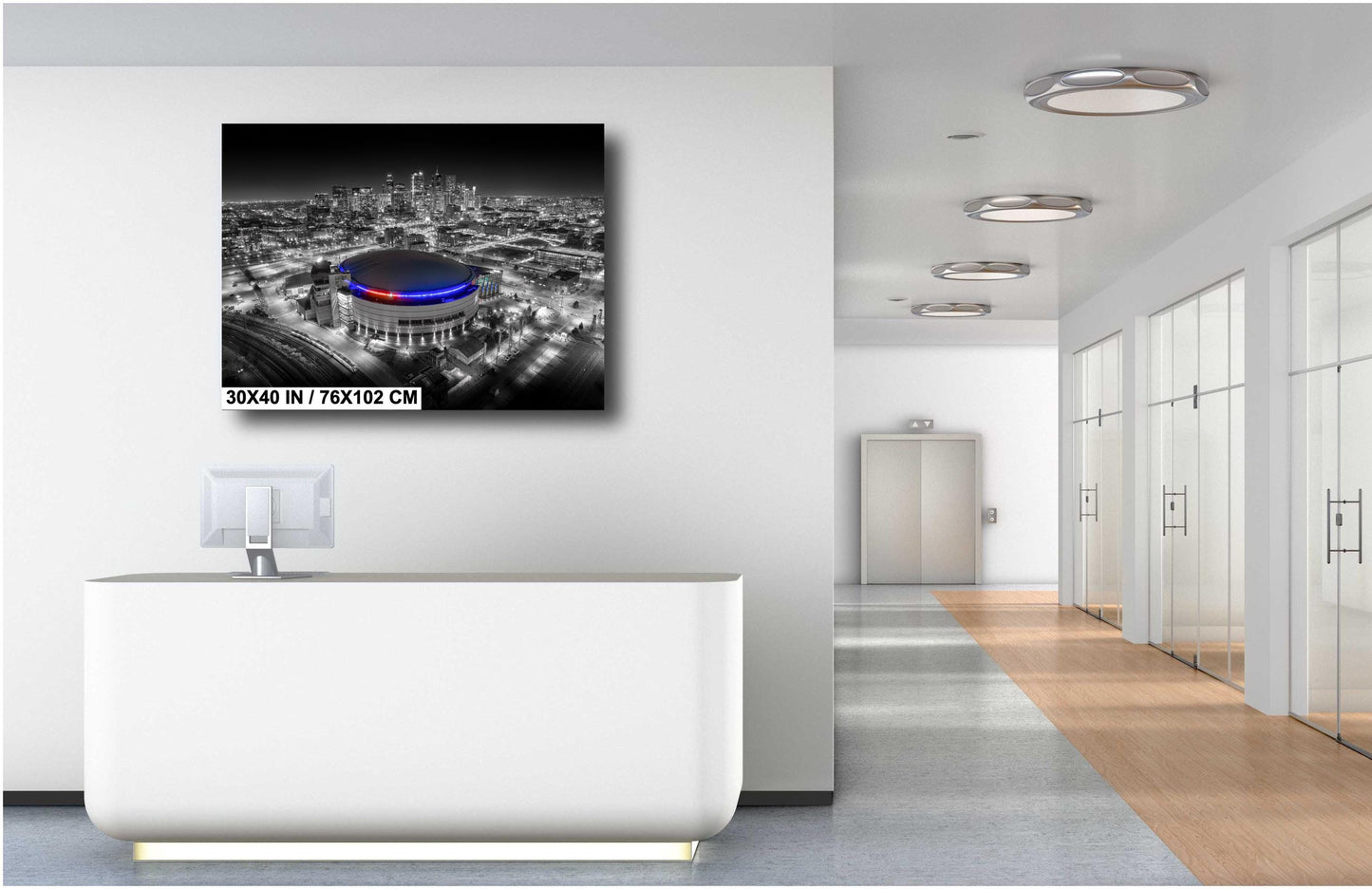 Colorado Avalanche Photo – Denver Skyline Art | Premium Hockey Game Print