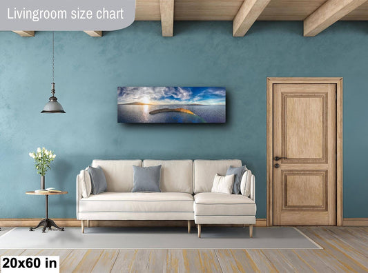 Molokini Crater Photo Print – Hawaii Wall Art | Panoramic Ocean View Decor