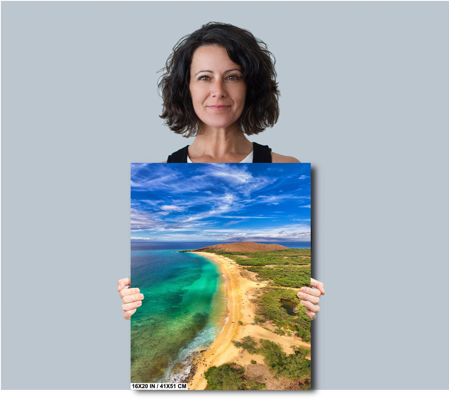 Maui Wall Art - Big Beach Metal Canvas | Hawaii Coastal Decor | Tropical Home Decoration