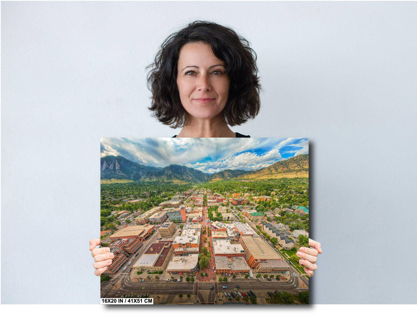 Boulder Wall Art – Pearl Street Artwork | Flatirons Mountain Art Canvas Print