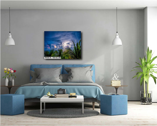 Tropical Thunderstorm Wall Art – Ready to Hang Canvas & Metal Photo Print Decor