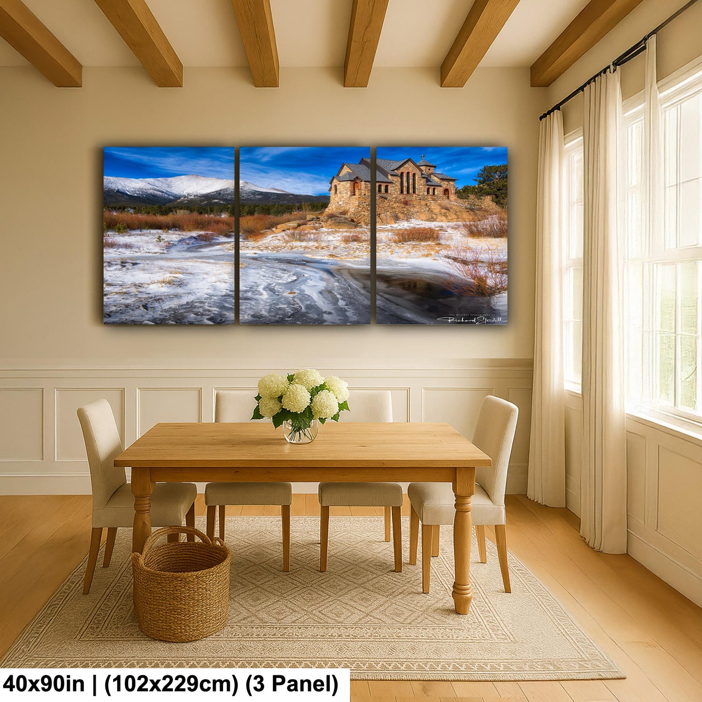 Rocky Mountain Chapel Print: Colorado Nature Wall Art (Canvas, Metal or Paper)