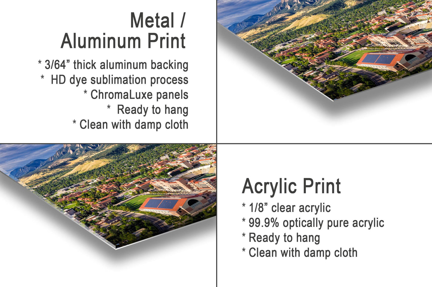 CU Boulder Wall Art - Folsom Field Print | Flatirons Landscape Art Canvas