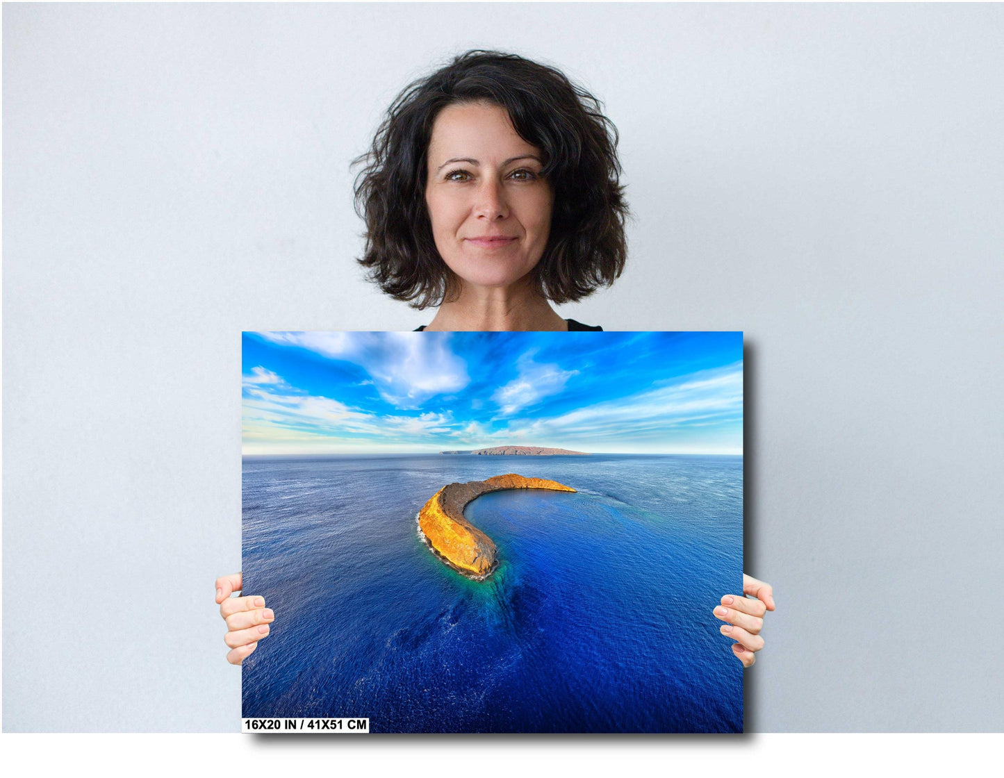 Molokini Crater Art Print - Vibrant Tropical Ocean Print | Maui Island Wall Decor