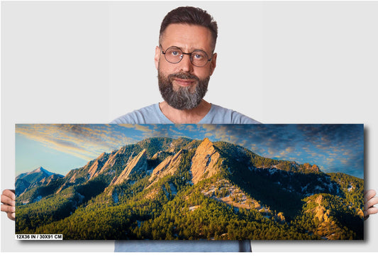 Boulder Flatirons Wall Art – Large Flatirons Canvas Print with Vivid Color Photo