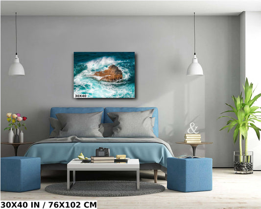Ocean Wall Art - Coastal Decor | Nautical Beach Poster & Wave Photography Print