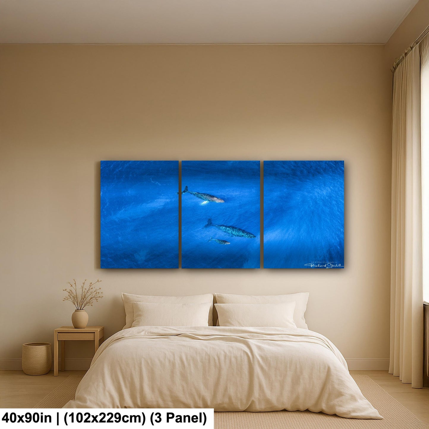 Humpback Whale Wall Art, Ocean Animal Print (Canvas, Metal, or Acrylic)