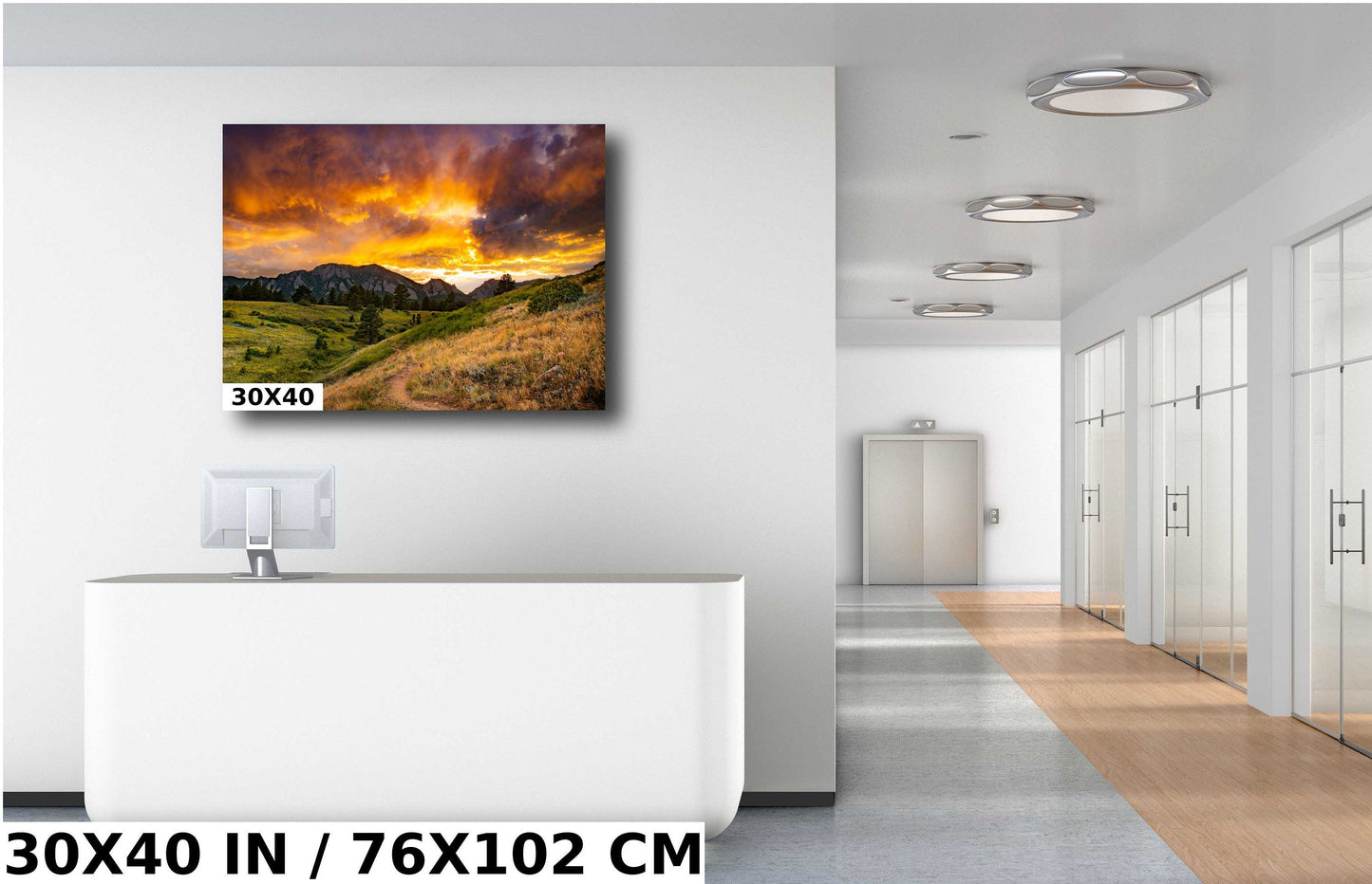 Boulder Flatirons Sunset | Mountain Wall Art - Vibrant Colorado Landscape Print