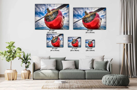 Vintage Airplane Canvas - DC-3 Military Aviation Art | Ready To Hang Canvas Print
