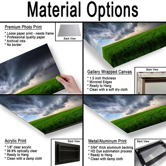 Supercell Storm Photo Print, Dramatic Clouds (Multiple Sizes)