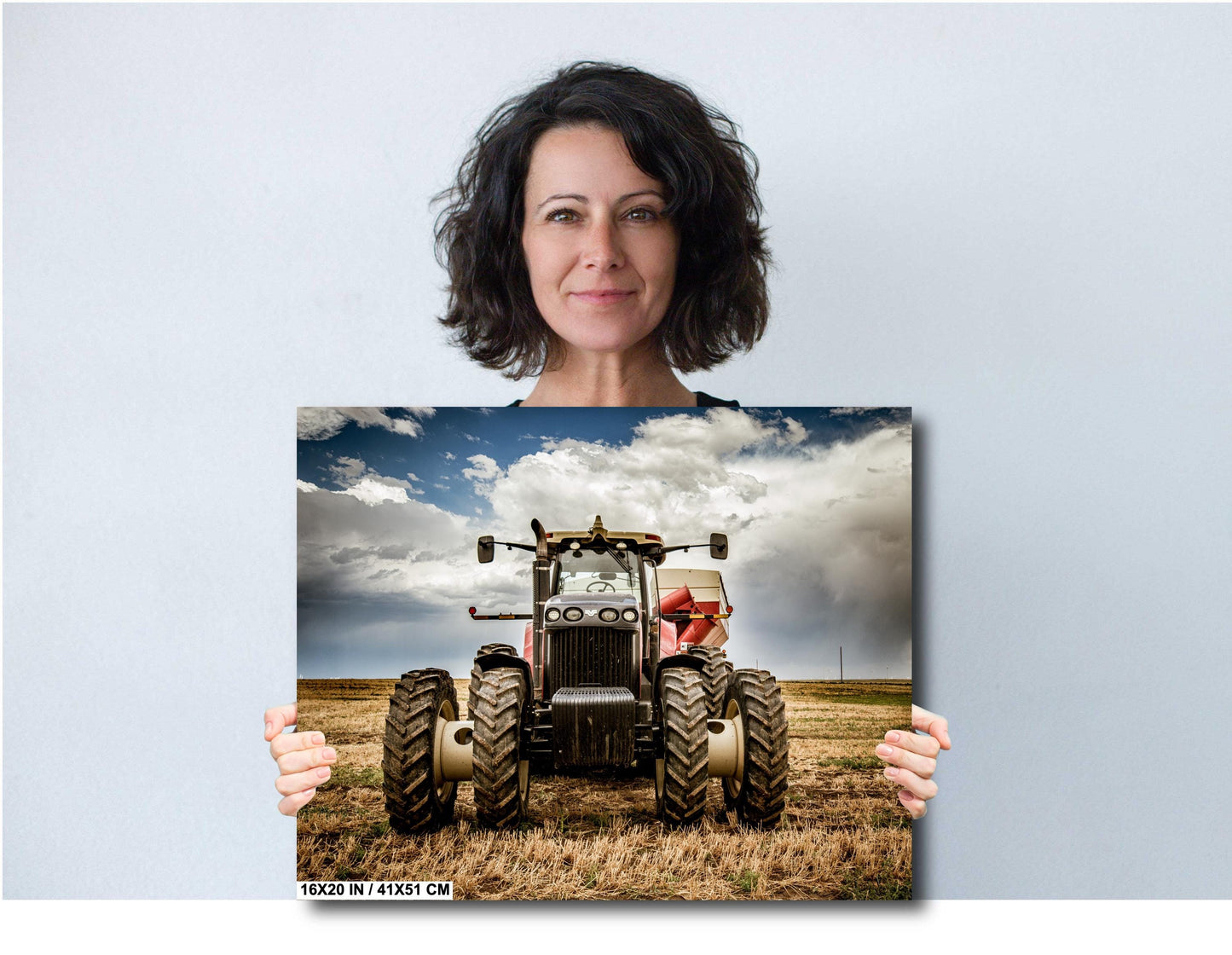Rustic Tractor Wall Art - Farm Equipment Print | Country Landscape Decor Canvas
