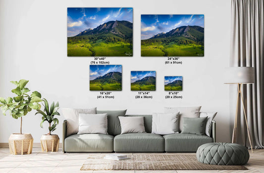 Boulder Flatirons Sunset – Colorado Canvas Art | Mountain Wall Decor Print