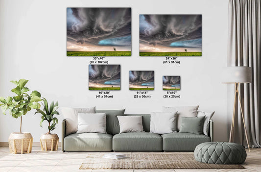 Supercell Thunderstorm Print - Colorado Wall Art | Rustic Home Decor Canvas