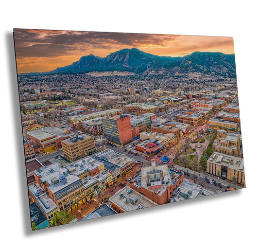 Boulder Wall Art - Modern Cityscape Print | Colorado Home Decor | Urban Landscape Poster