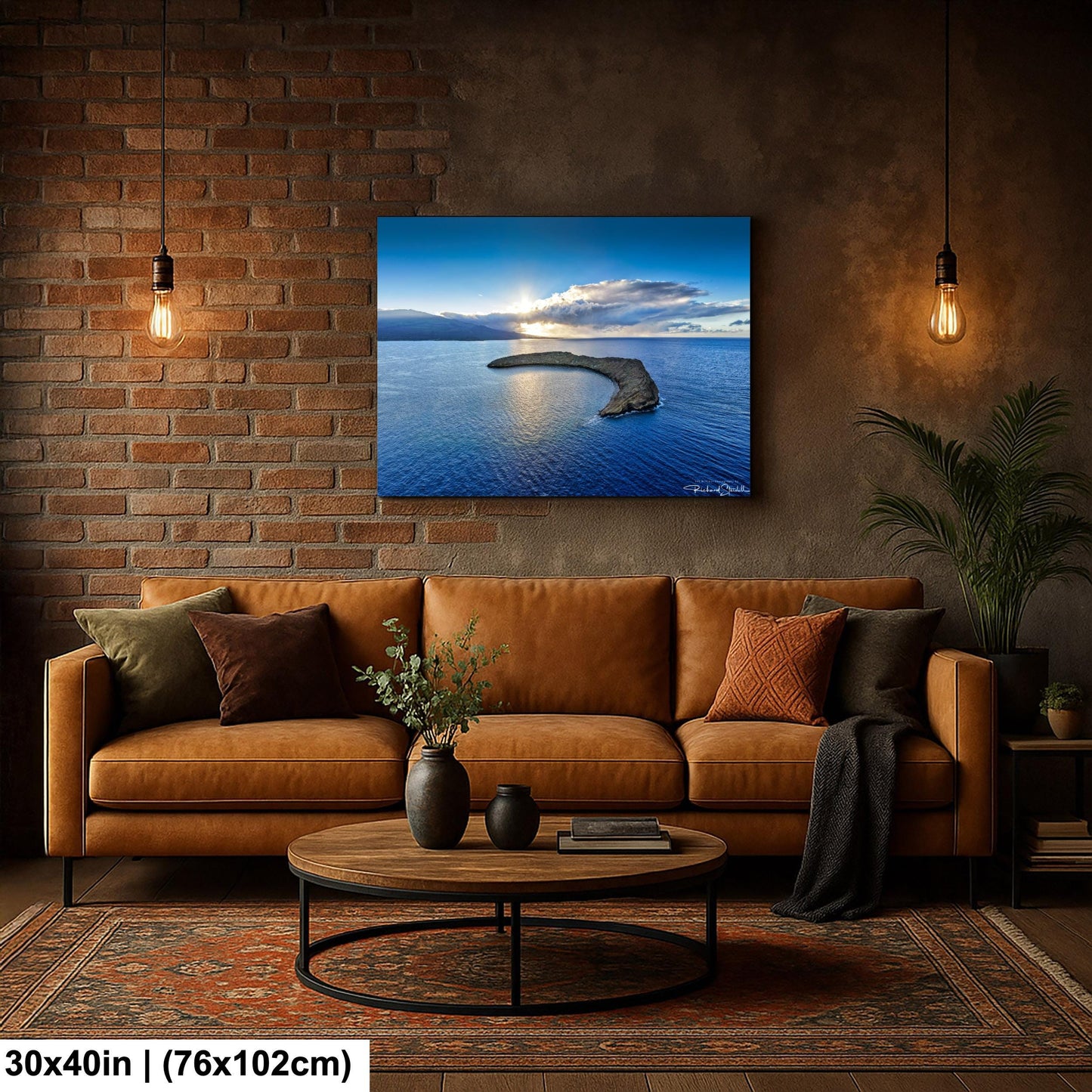 Hawaii Wall Art Print: Molokini Crater Sunrise - Coastal Landscape