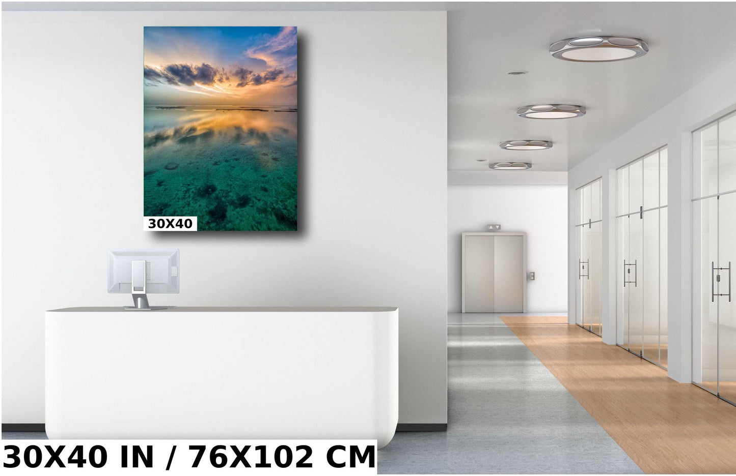 Florida Keys Sunset Art - Tropical Seascape Decor | Aerial Ocean Photography Print