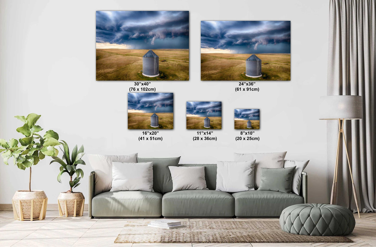 Storm Over Farm Print - Dramatic Landscape Art | Moody Sky Photography Canvas