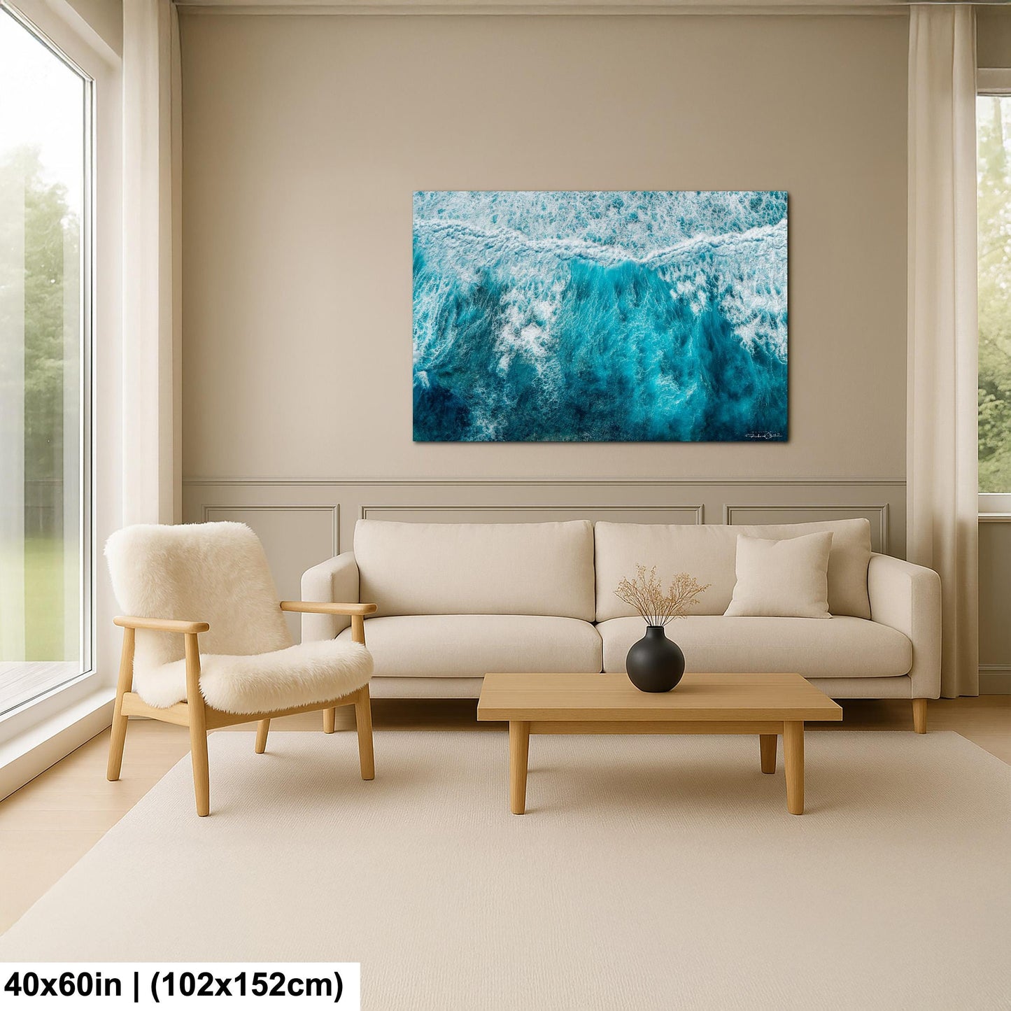 Ocean Wave Photography: Coastal Wall Art (Canvas or Metal Prints)