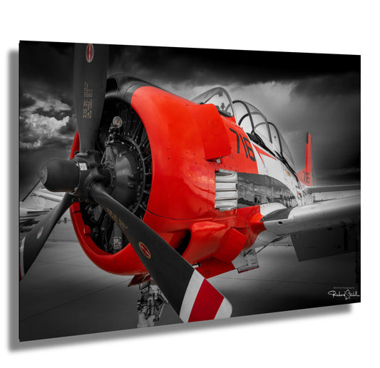 T-28 Trojan Wall Art – Vintage Airplane Print | Retro Aviation Decor Canvas