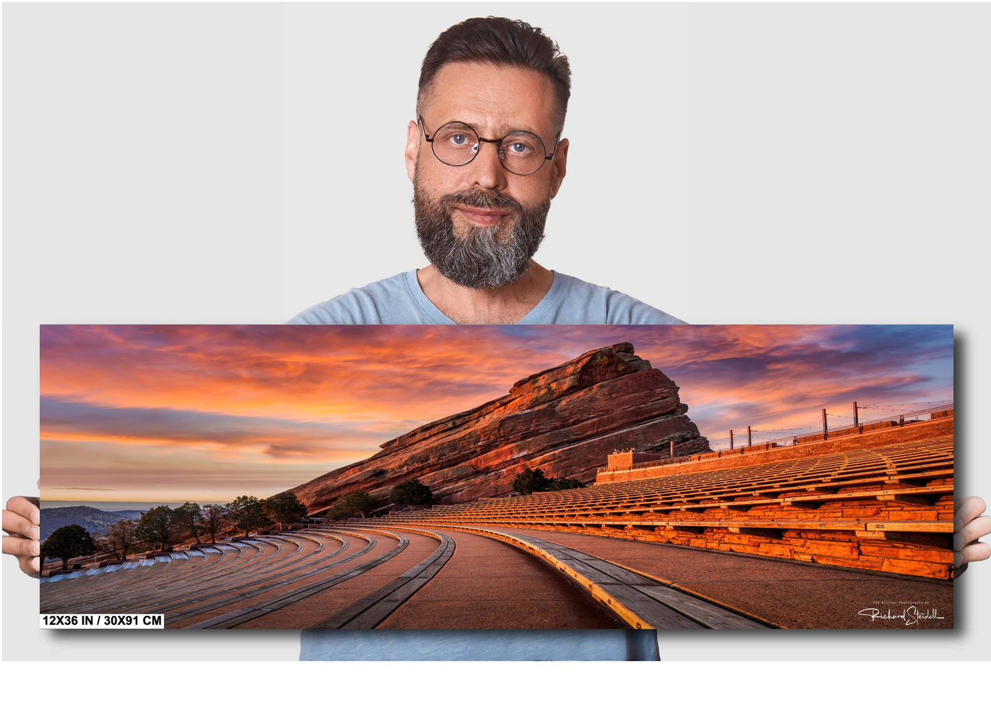 Red Rocks Wall Art - Colorado Landscape Print | Sunrise Photo Canvas & Metal Prints