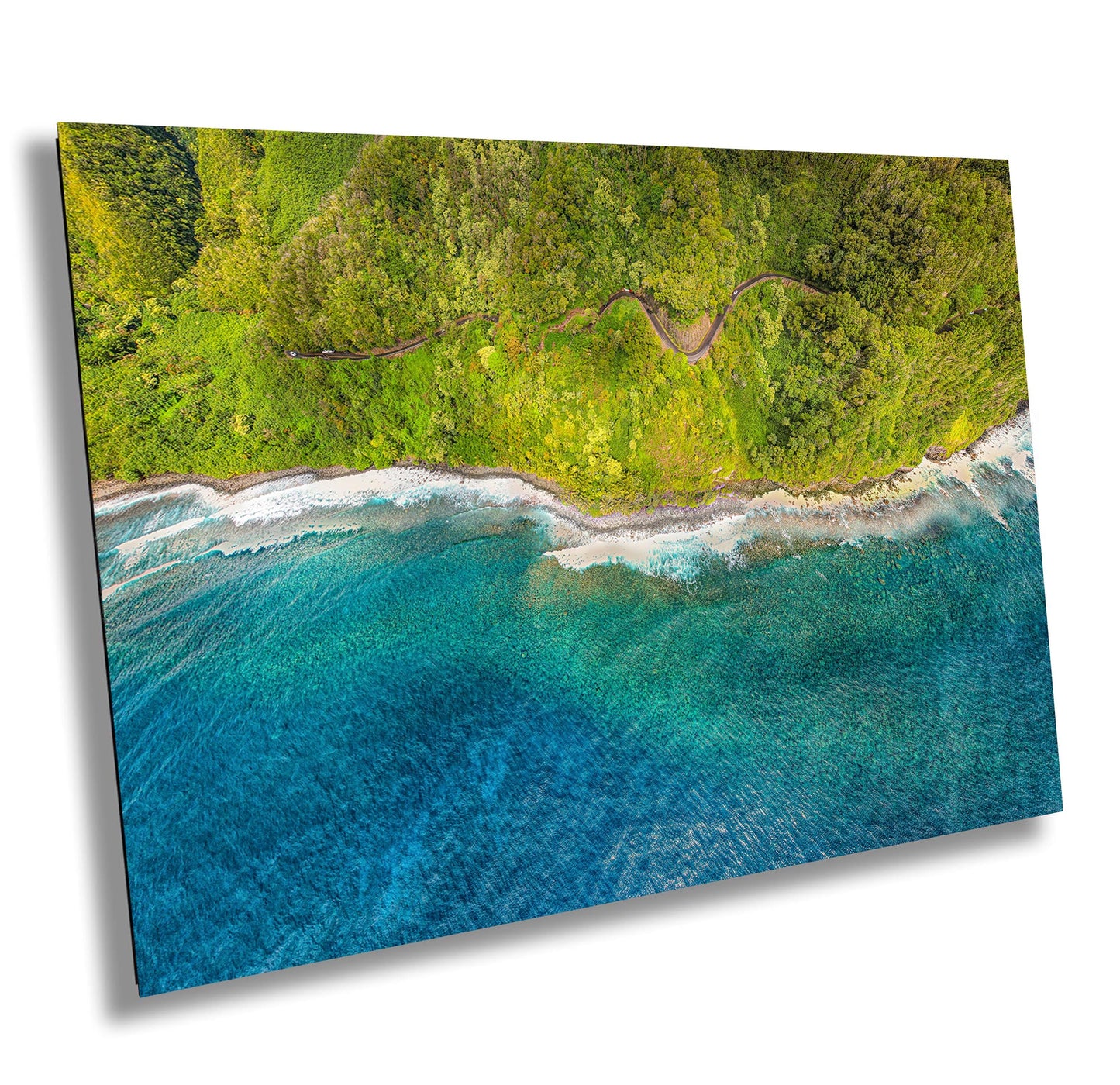 Road to Hana Wall Art – Maui Coastal Print | Vibrant Tropical Canvas Decor