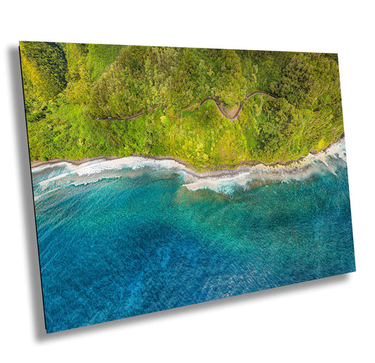 Road to Hana Wall Art – Maui Coastal Print | Vibrant Tropical Canvas Decor