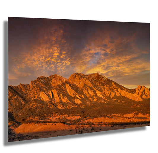 Boulder Colorado Wall Art – Flatirons Mountain Canvas | Modern Nature Canvas Print