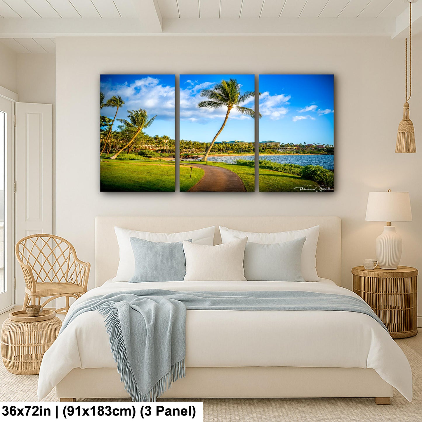 Wailea Walking Path Print - Tropical Island Wall Art | Premium Canvas Decor