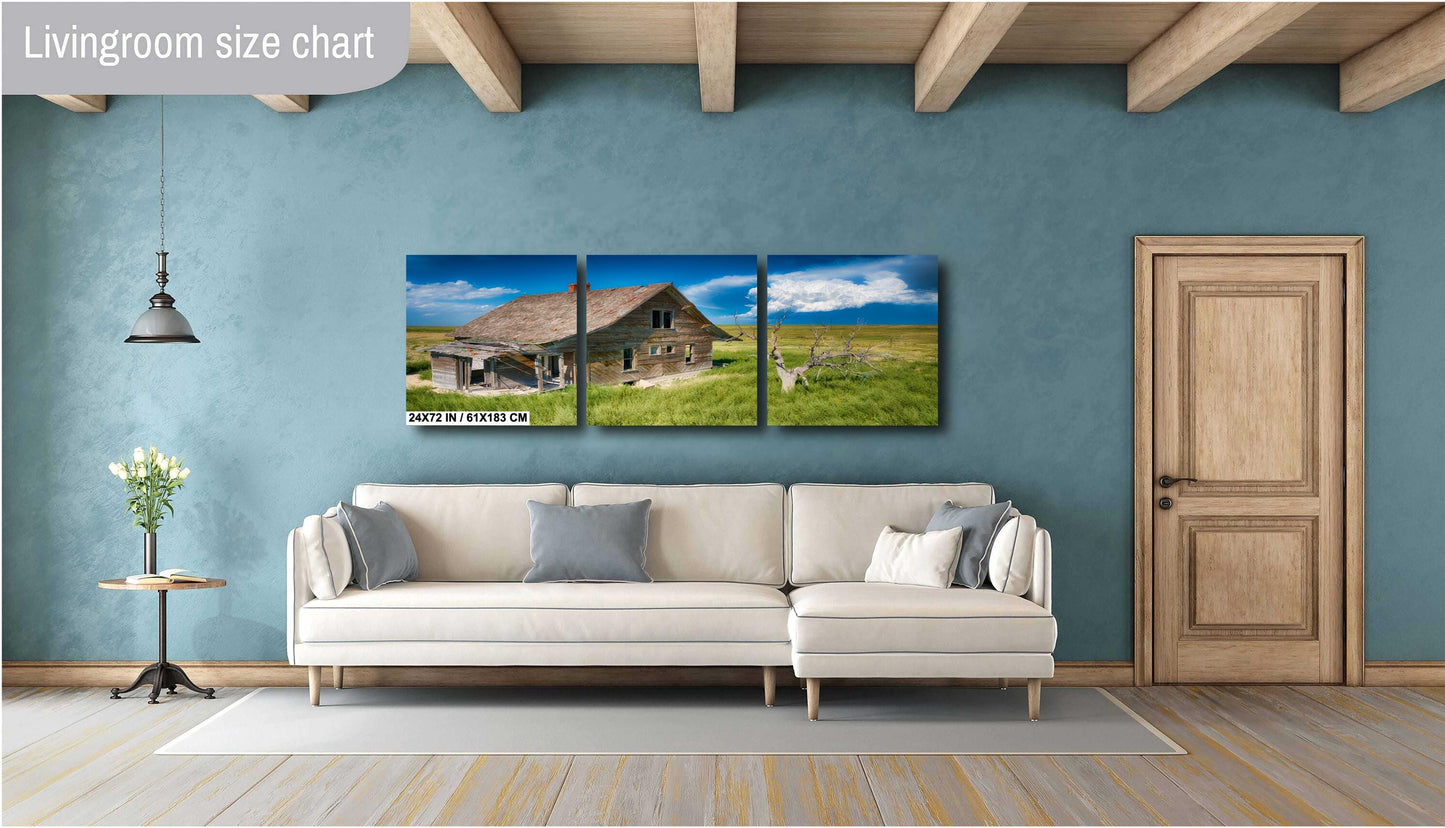 Abandoned Farmhouse Print - Rustic Barn Decor | Ready To Hang Canvas Wall Art