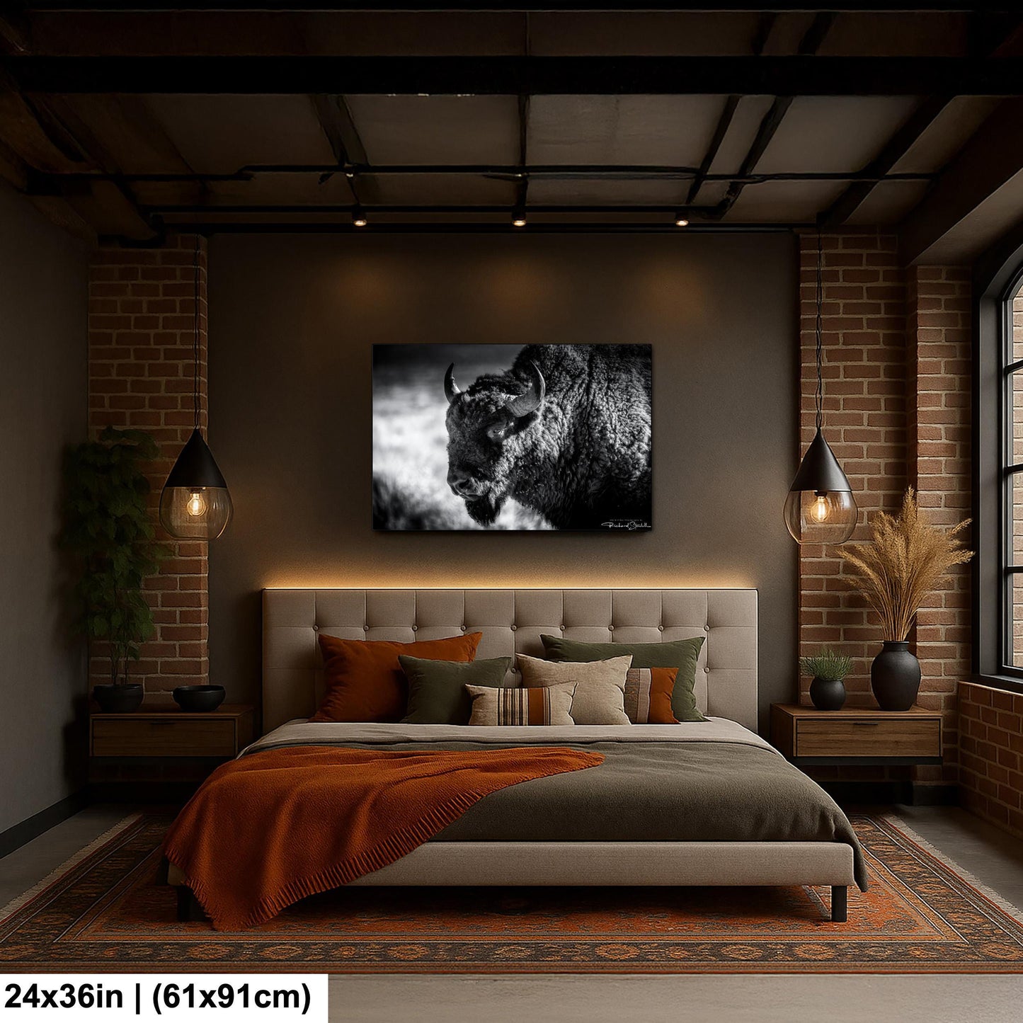 Buffalo Wall Art: Rustic Wildlife Photography - Ready to Hang