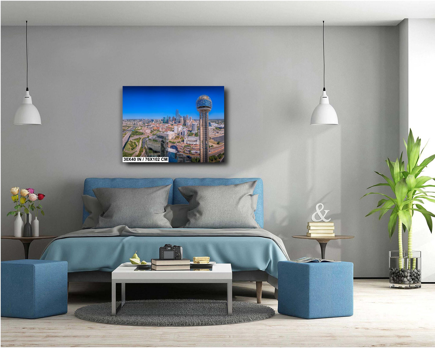 Dallas Skyline Print - Premium Dallas Wall Art | Modern Canvas & Metal Photo