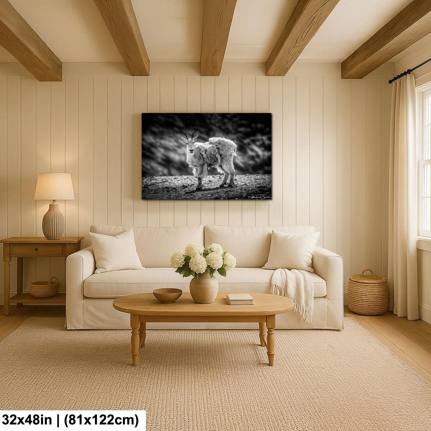 Mountain Goat Wall Art - Rustic Nature Decor | Ready to Hang Canvas Prints