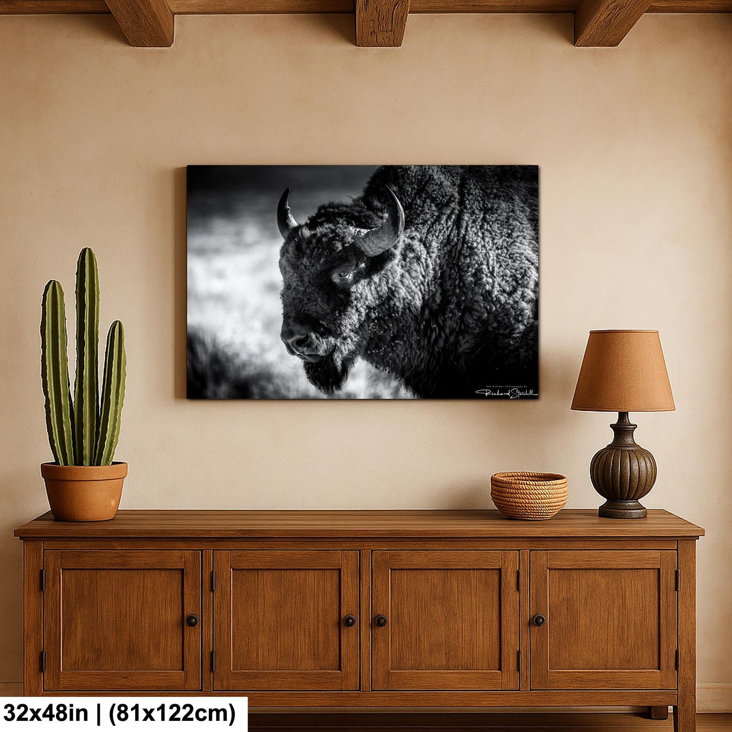 Buffalo Wall Art: Rustic Wildlife Photography - Ready to Hang