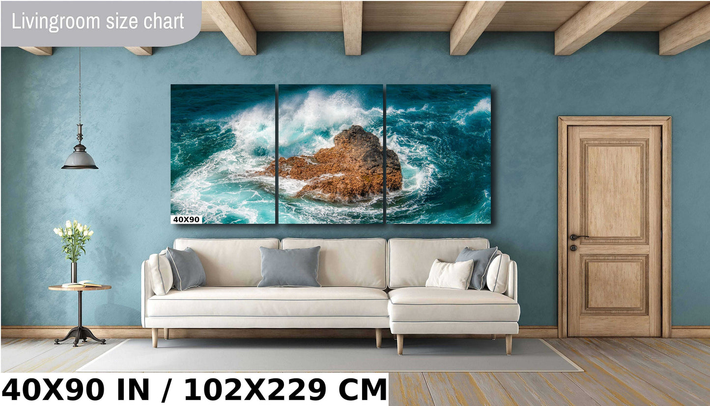 Ocean Wall Art - Coastal Decor | Nautical Beach Poster & Wave Photography Print