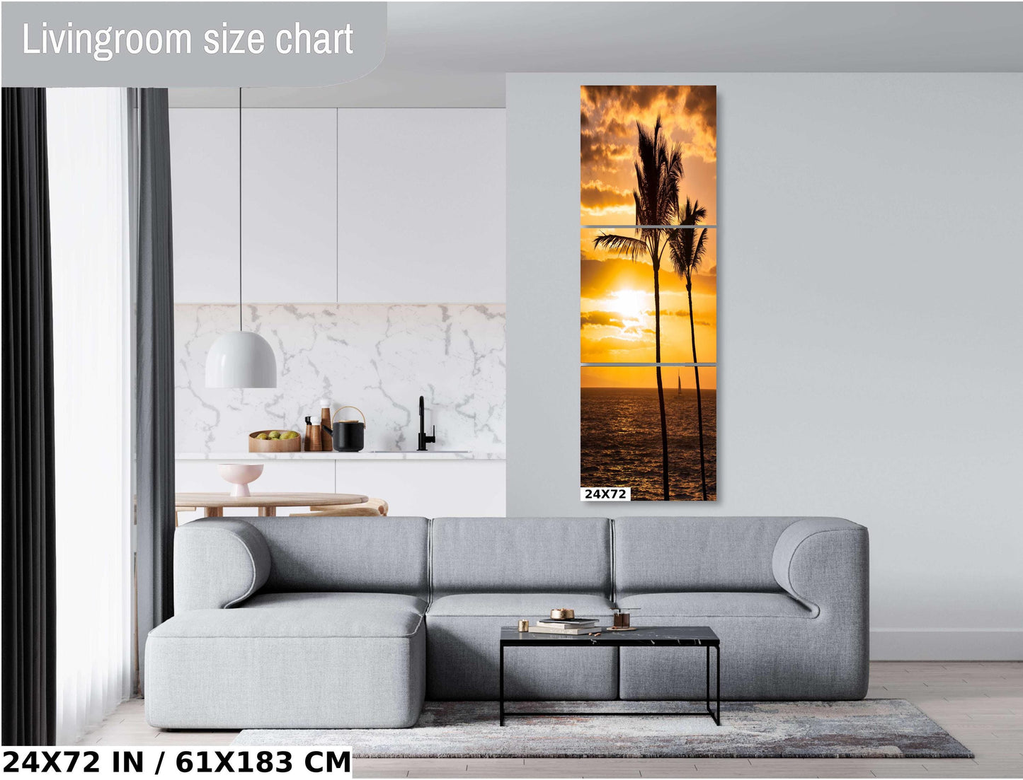 Maui Sunset Wall Art – Tropical Wall Decor | Hawaii Metal Print, Beach Scene Photo