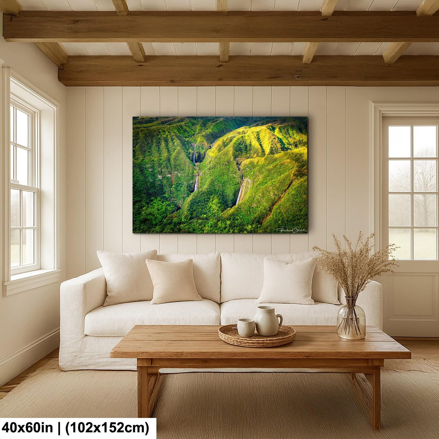 MoloKai Island Hawaii Photo Print - Sunrise Waterfall Wall Decor