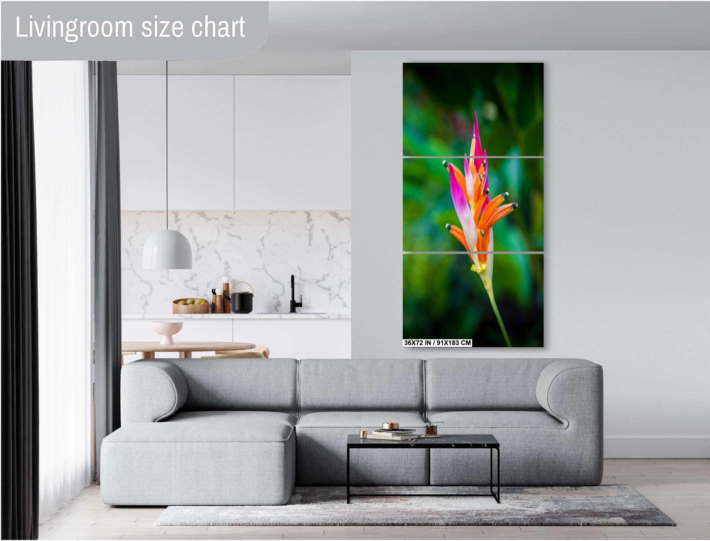 Heliconia Flower Wall Art - Tropical Flower Art | Vibrant Acrylic Prints