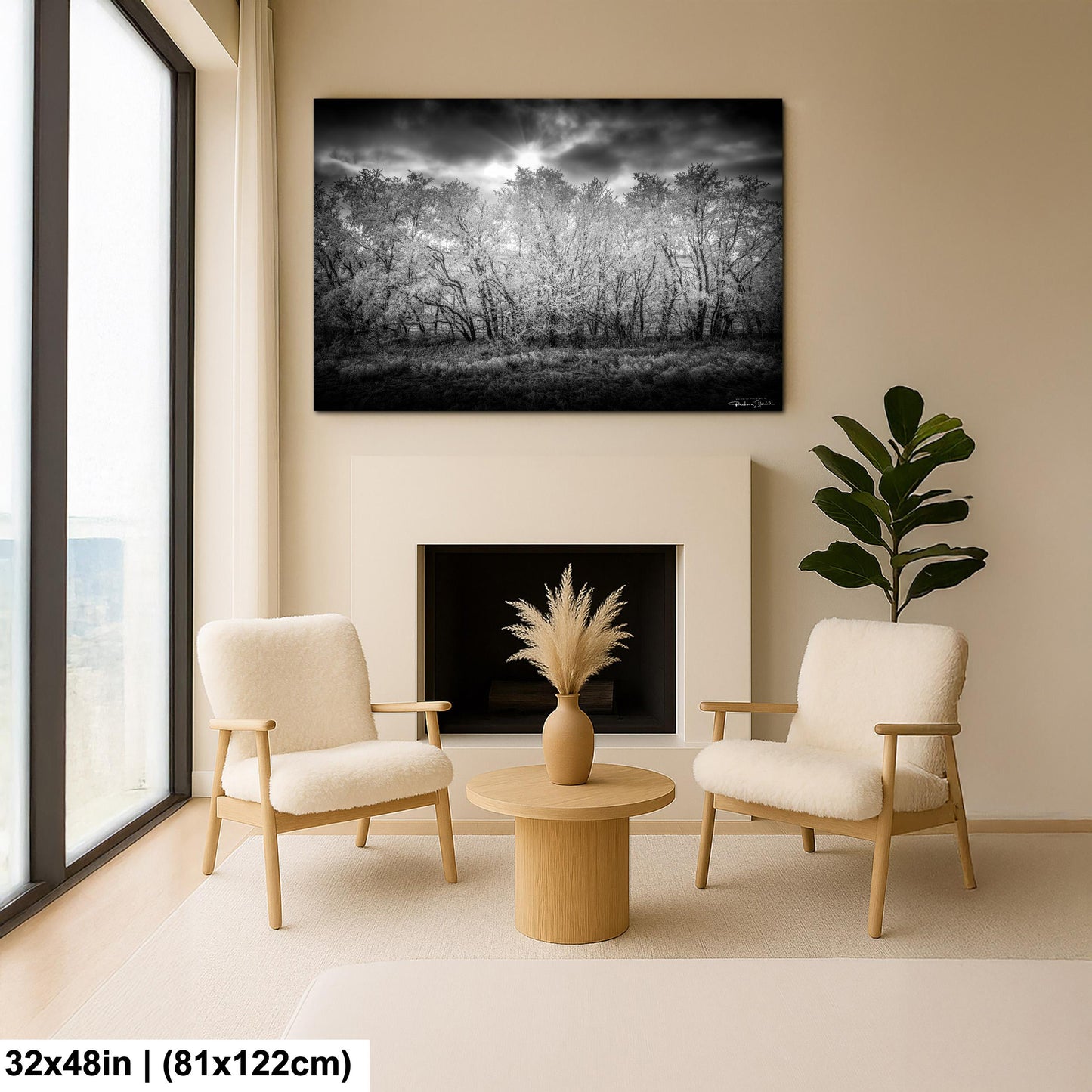 Rocky Mountain Landscape Print: Winter Nature Scene (Canvas or Metal)