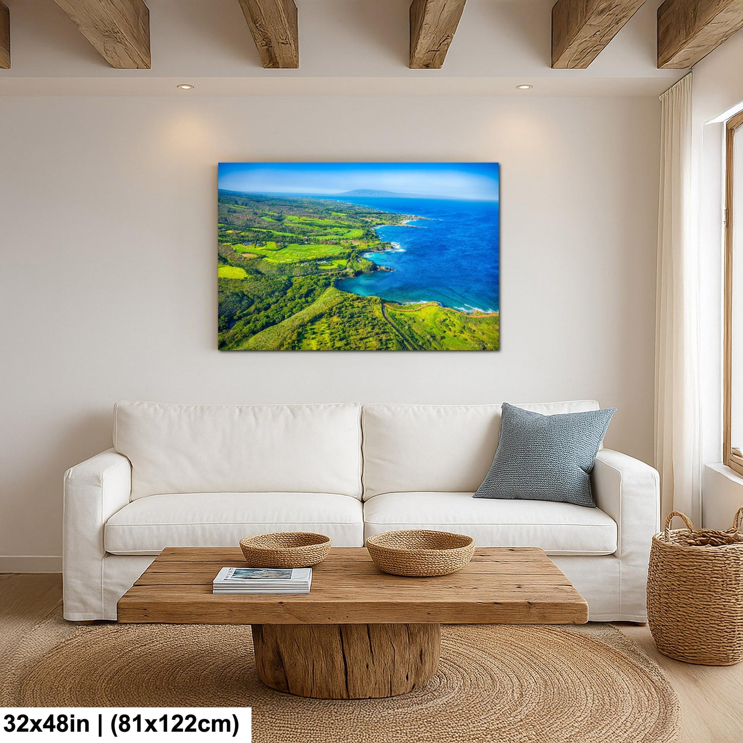 Kapalua Wall Art – Maui Tropical Print | PGA Golf Course Art on Canvas or Metal