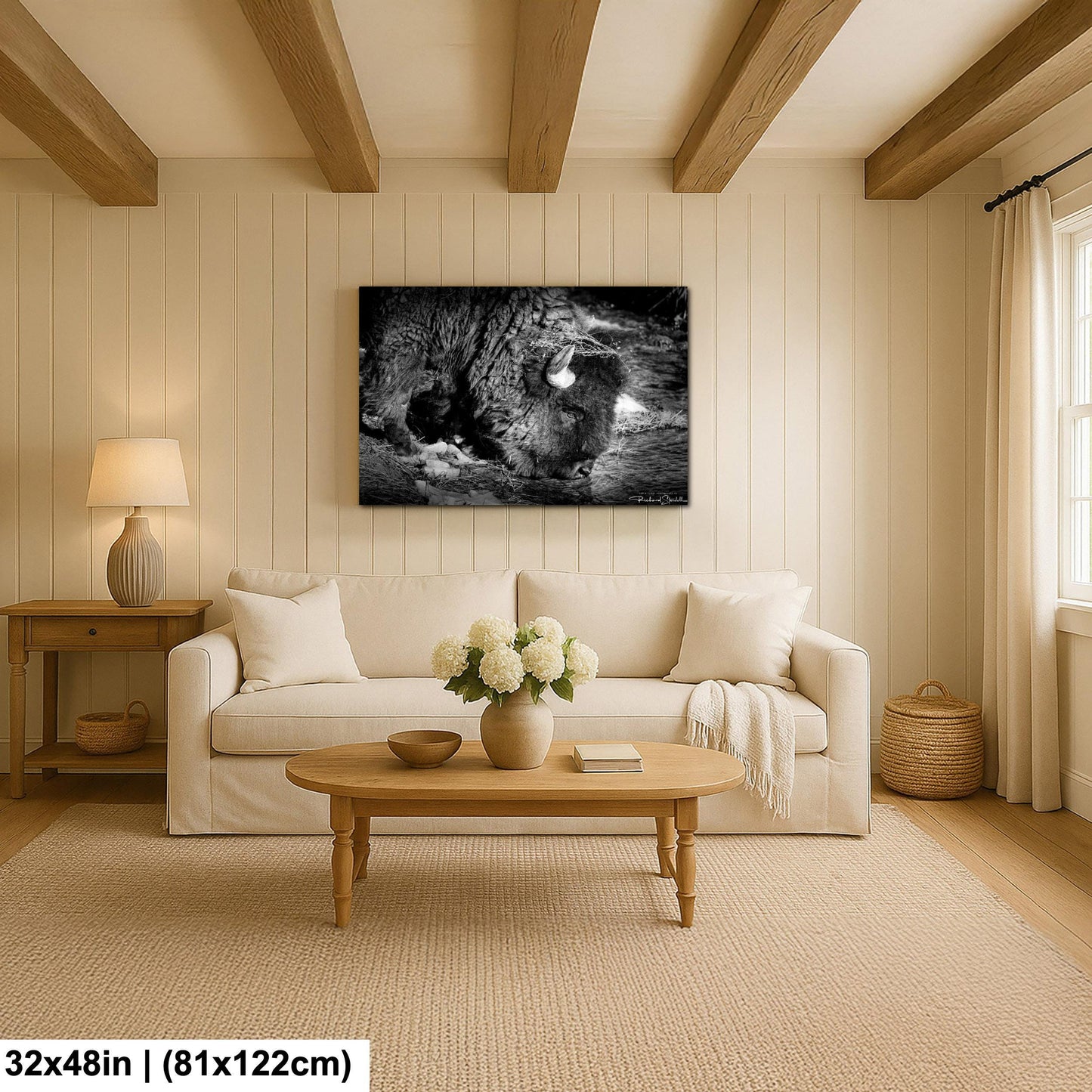 Buffalo Wall Art: Rustic Wildlife Photography - Ready to Hang