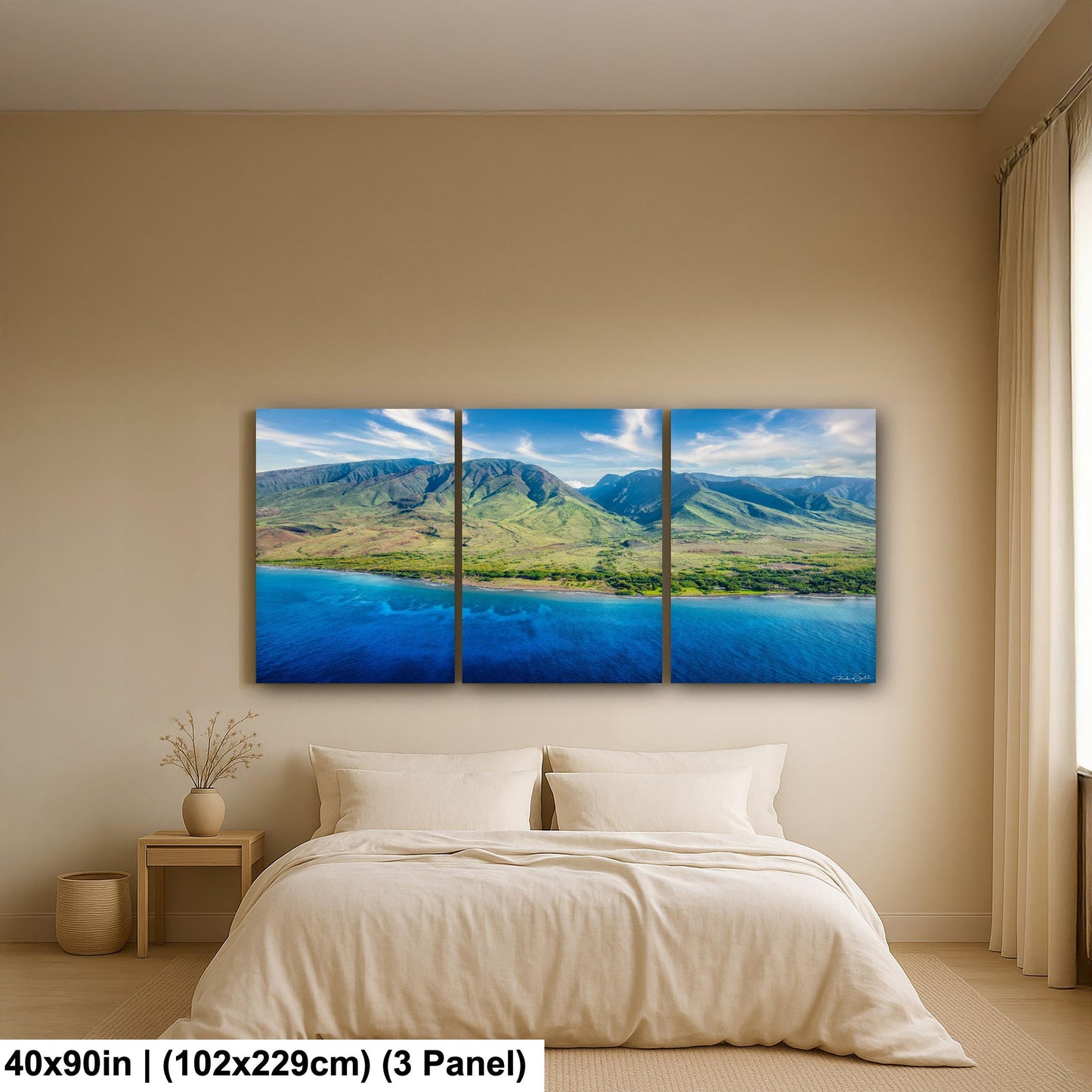 Maui Island Wall Art - Vibrant Hawaiian Landscape Art | Coastal Colors Decor