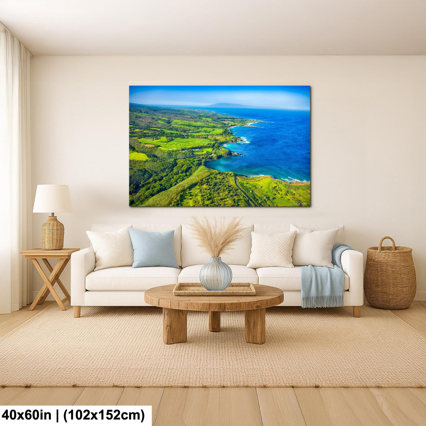 Kapalua Wall Art – Maui Tropical Print | PGA Golf Course Art on Canvas or Metal