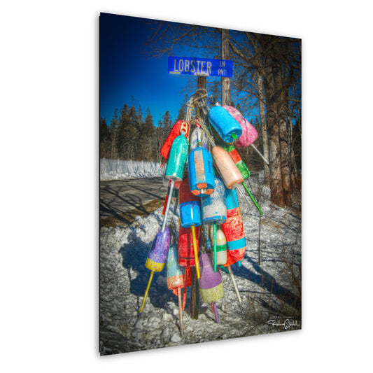 Maine Lobster Shack - Vintage Lobster Fisherman Art | Coastal Maritime Wall Art Print