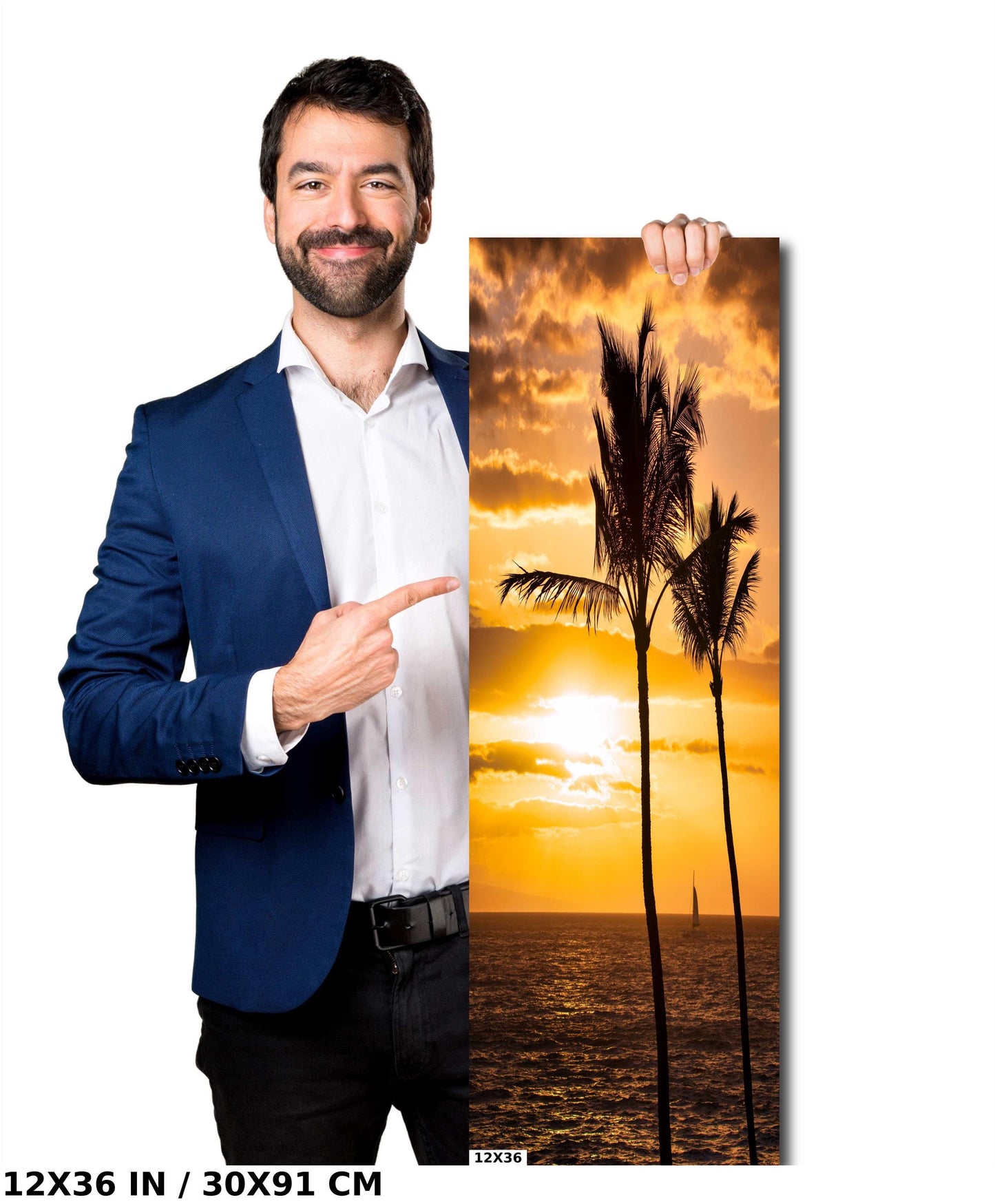 Maui Sunset Wall Art – Tropical Wall Decor | Hawaii Metal Print, Beach Scene Photo