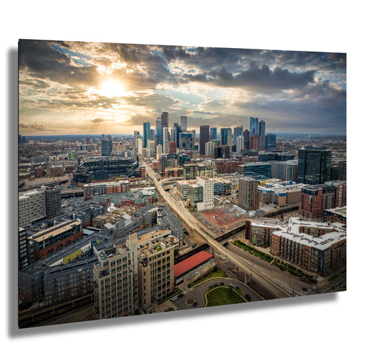 Denver Skyline Wall Art - Modern Cityscape Decor | Union Station Print for Home & Office