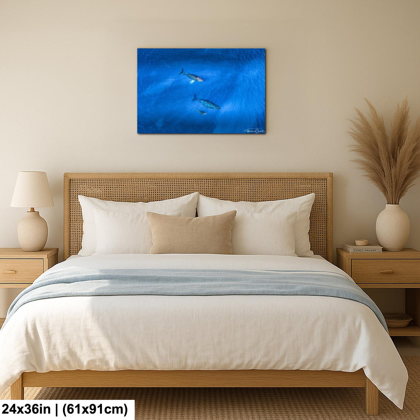 Humpback Whale Wall Art, Ocean Animal Print (Canvas, Metal, or Acrylic)