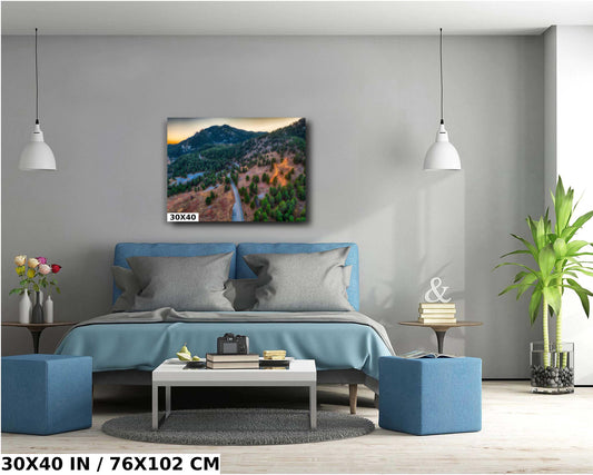Boulder Flatirons Wall Art – Ready To Hang Canvas, Colorado Mountain Decor
