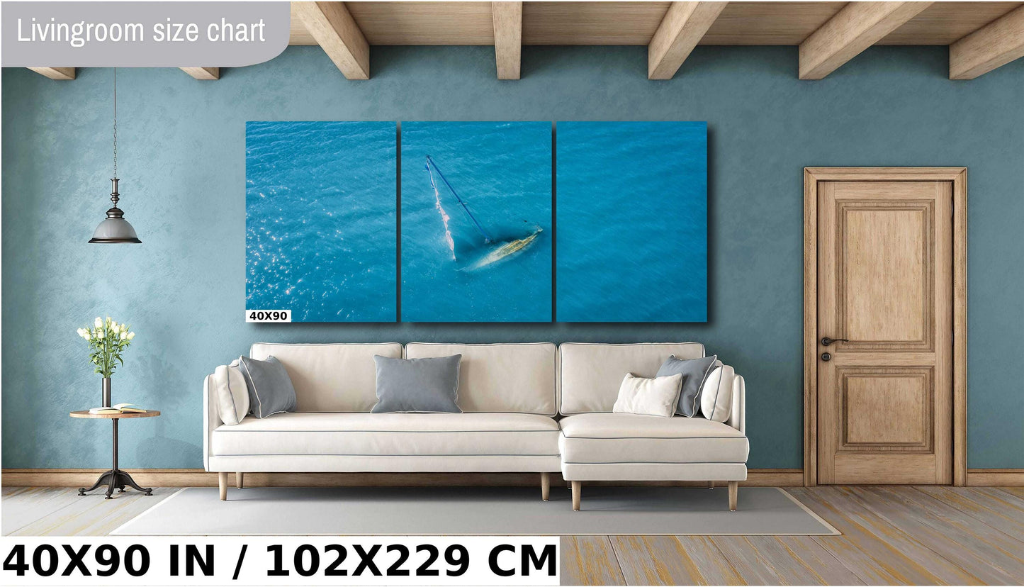Shipwreck Sailboat Wall Art - Florida Keys Decor | Ready To Hang Canvas & Metal Print