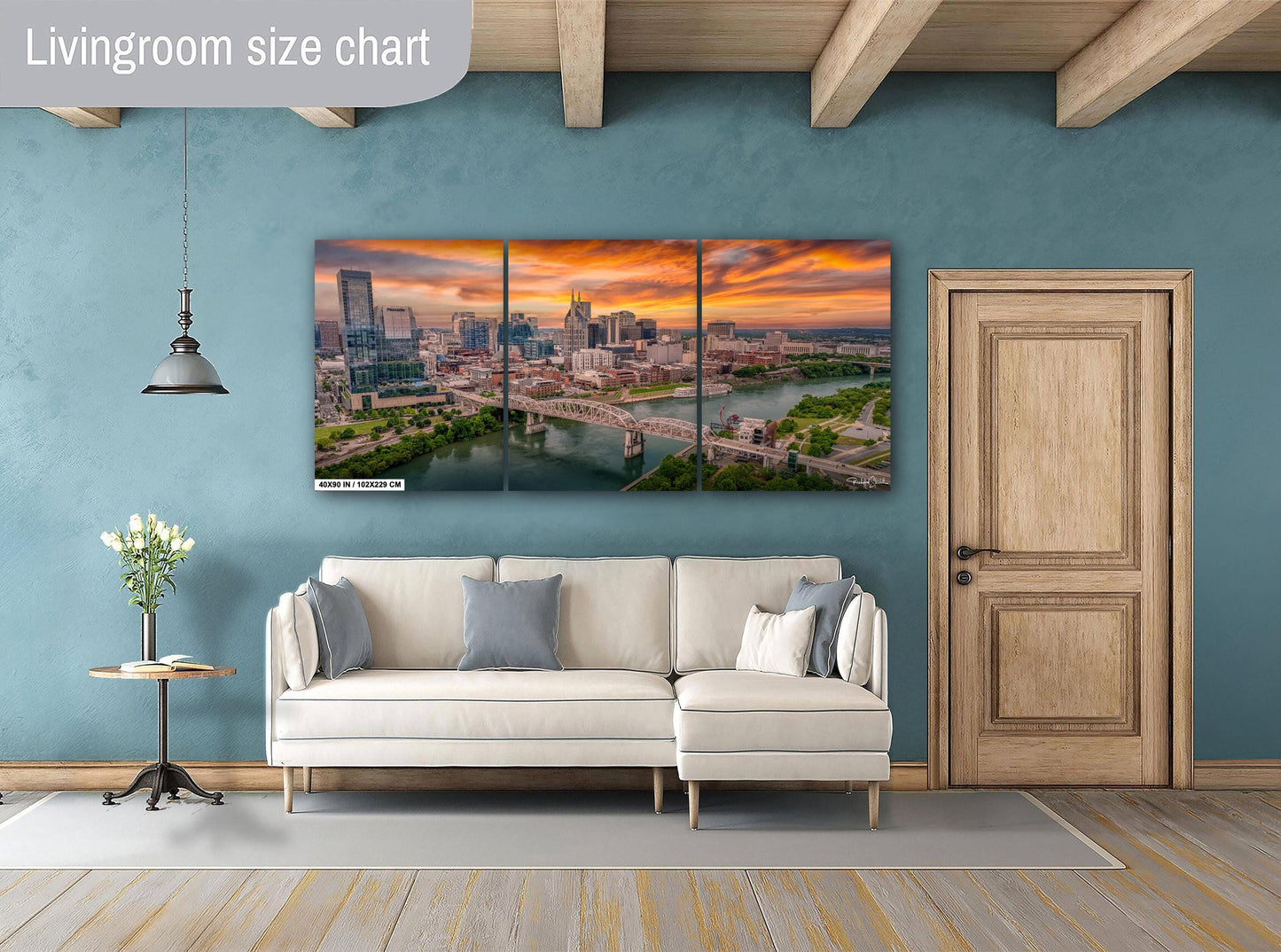 Nashville Skyline Print - Cityscape Wall Art | Modern Home Decor | Gift Idea