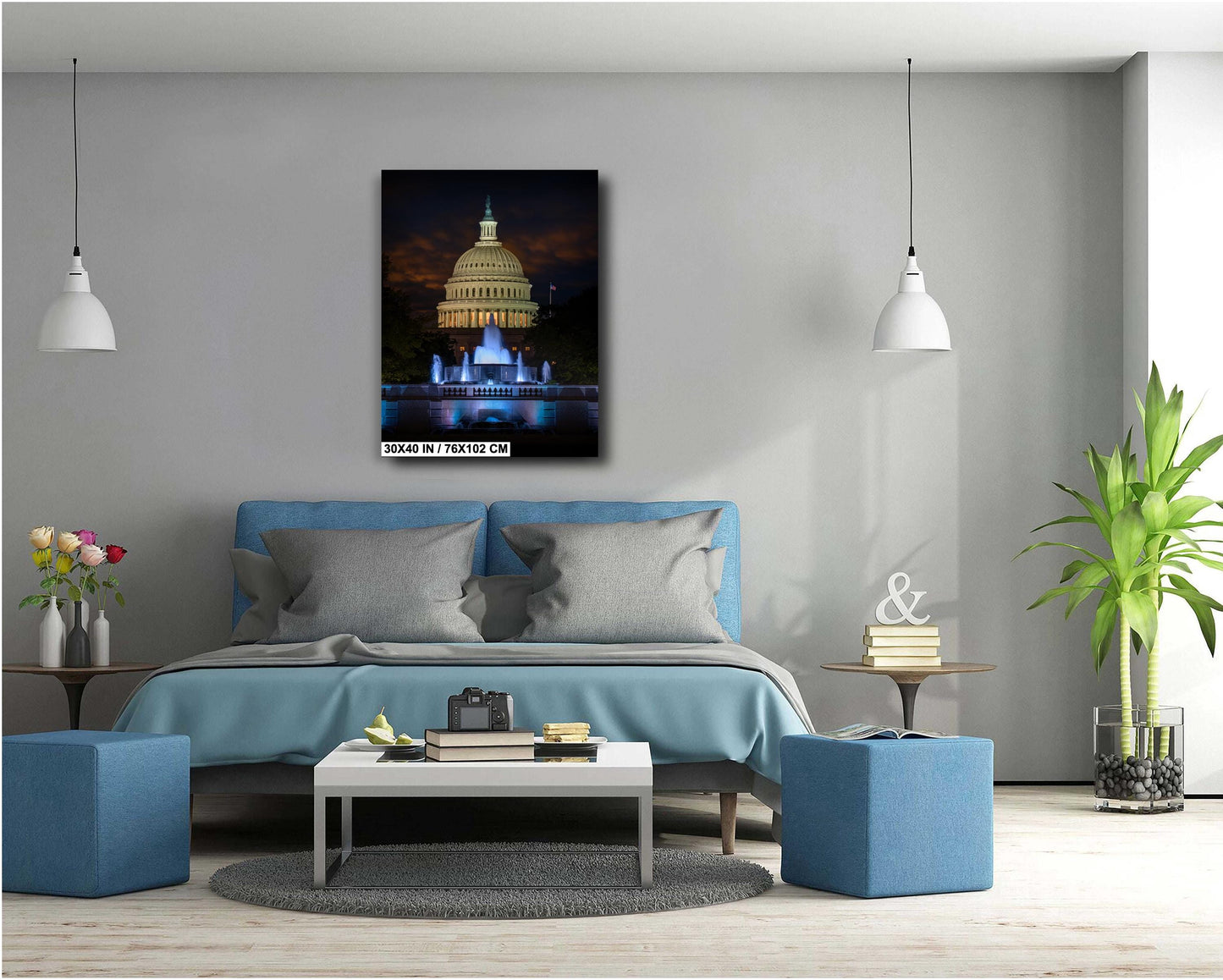 U.S. Capitol Wall Art - Premium Capitol Canvas Print | Washington DC Decor